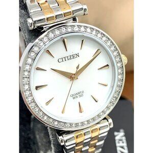 Citizen Womens Watch ER0216-67D Quartz White Mother of Pearl Dial Two To…